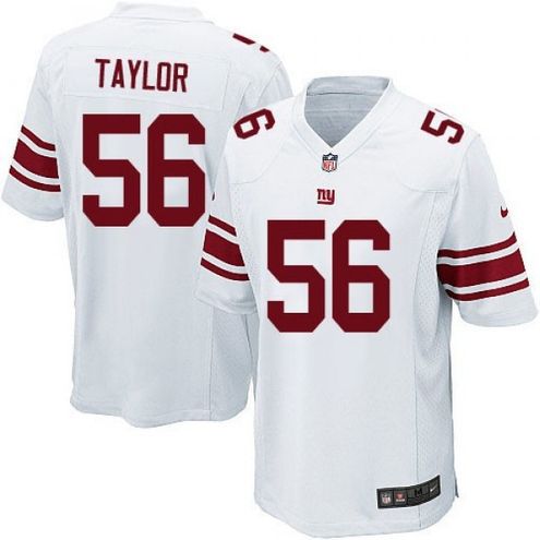 Men New York Giants #56 Lawrence Taylor Nike White Game Player NFL Jersey